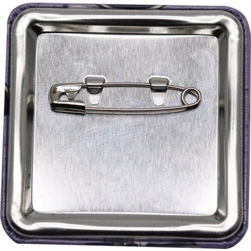 Metal back Blank 55*55mm size Square button badge material components without pictures 1000pcs