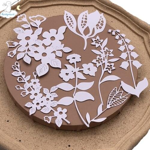 Bunnymoon Cute Flowers Metal Cutting Dies Embossing Scrapbooking Stencil Craft Cut Dies For DIY Card Crafts Handmade