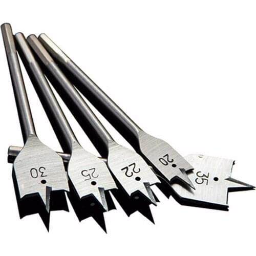 6-35mm Flat Drill Long High-carbon Steel Wood Flat Drill Set Spade Drill Bits Durable Woodworking Six In One Tool Sets All Size