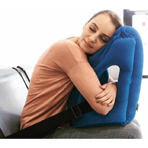 Inflatable Travel Pillow Office Nap Pillow Portable Cushion Neck Pillow Airplane Flight Outdoor Sleeping Bag Train Pillow Sleep