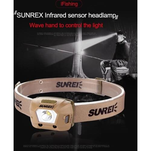 SUNREI iFishing-Li headlamp for fishing rechargeable