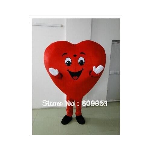 NEW Love Heart cartoon Lovely adult size Cartoon Mascot Costume Fancy Dress Party Suit Free Shipping