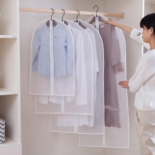 Transparent Printing Dustproof And Waterproof Cover Clothes Bag Suit Jacket Storage Bag Coat Shirt Set Wardrobe Supplies Hanger