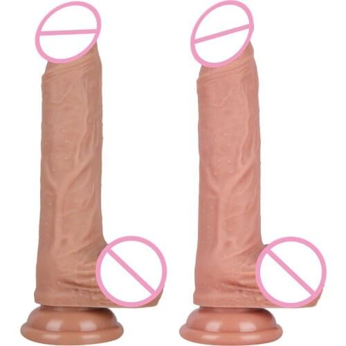 Skin Feeling Realistic Dildo Soft Liquid Silicone Huge Penis with Suction Cup Adult Sex Toys for Woman Female Masturbation Dick