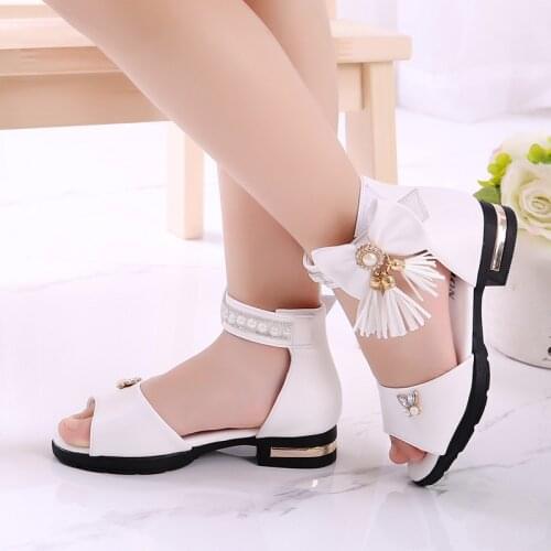Boy sandals girls summer shoes girls high heels girls fringed princess sandals 4 5 6 7 8 9 10 11 12 13 14 years old