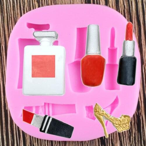 Cosmetics Lipstick Silicone Mold 3D Fondant Chocolate Cookie Molds Cake Decorating Tools Polymer Clay Resin Mould