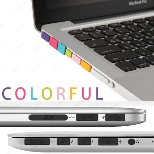 FreeShip 2pcs Silicone Data Port Dustproof For Apple Macbook air 11" retina/pro 13" 15" Keyboard plugs Stopper Cover Set