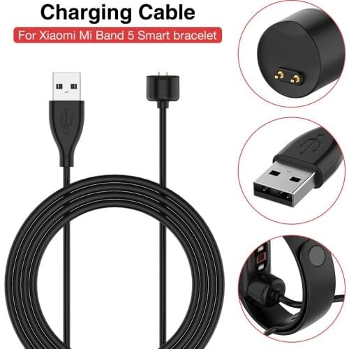 Replacement Magnetic Charging Cable For Xiaomi Mi Band 5 Smart Bracelet Travel Charger Adapter Charging Dock USB Wire 50cm