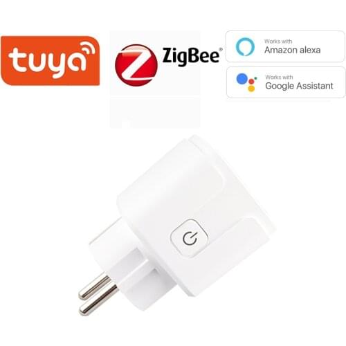 Tuya ZigBee 3.0 Smart Power Plug 16A Wireless App Voice Remote Control Socket Energy Monitor Outlet Works with Alexa Google Home