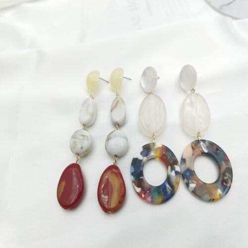 Jewelry Japanese and Korean style fashion temperament new net red Earrings E62 texture personality long style versatile