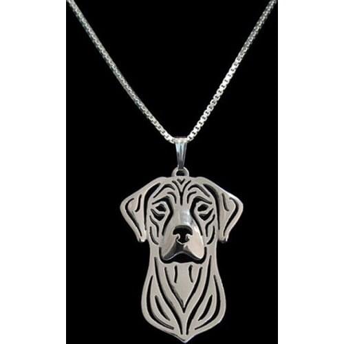 Gold & silver 1pcs Rhodesian Ridgeback Necklace 3D Cut Out Puppy Dog Lover Pendant Memorial Necklaces Pendants Christmas Gift