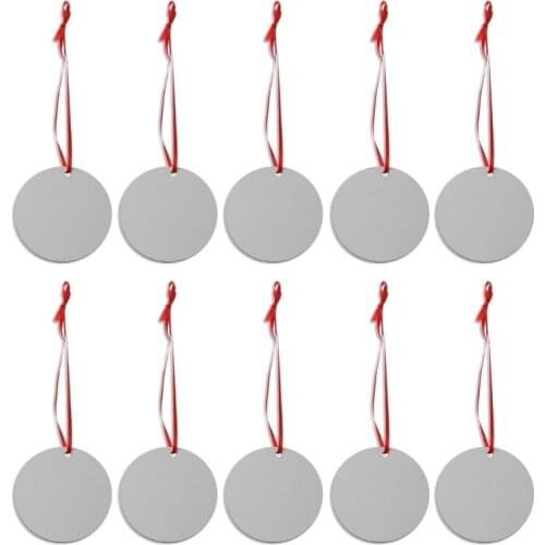 10Pcs DIY Sublimation Blank Pendants MDF Board Personalized Sublimation Pendant Blank Christmas Valentines Day Ornament