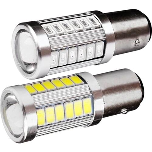 2PCS High Quality 1157 BAY15D P21/5W 33 SMD 5630 5730 Led Car Stop Lamp Rear Tail Bulb 33SMD Auto DRL Daytime Running Lights 2X