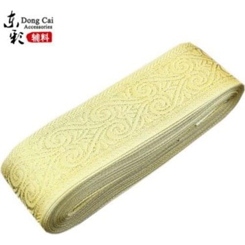 4.5cm(1.8'')Chinese Style Retro National Gold Webbing Curtain Accessories Hanfu Clothing Side Skirt Decorative Lace