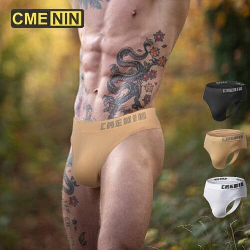 CMENIN Sexy Men Briefs Underwear S Brief Gay Jockstraps Cotton High Quality G-strings Panties Gay Sexy Sissy Lingerie for Men