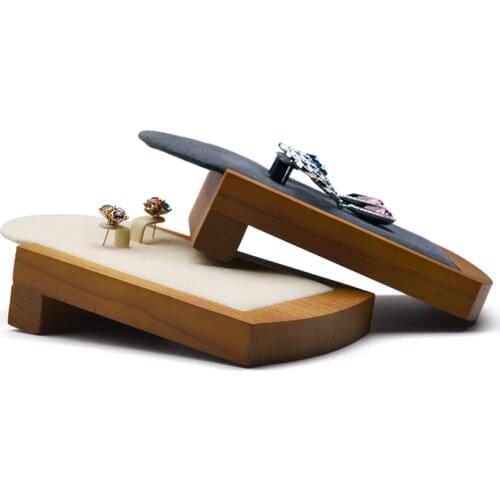 Oirlv free shippingwooden earring ear stud display stand Earring organizer for counter shop Showcase