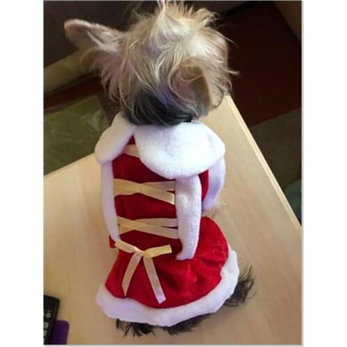 Small Dog Cat Costumes suit clothes Christmas Classic Skirt red skirt Pet Puppey Product Christmas Gifts For Small Dog Cat Favor