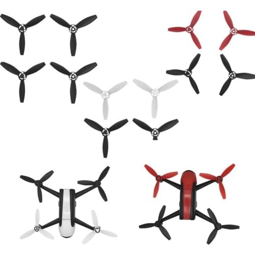 4Pcs Plastic Light Weight Golden Triangle Sirfoil Design Propellers Quick Release Prop Blade for Parrot Bebop 2 Drone/fpv2.0