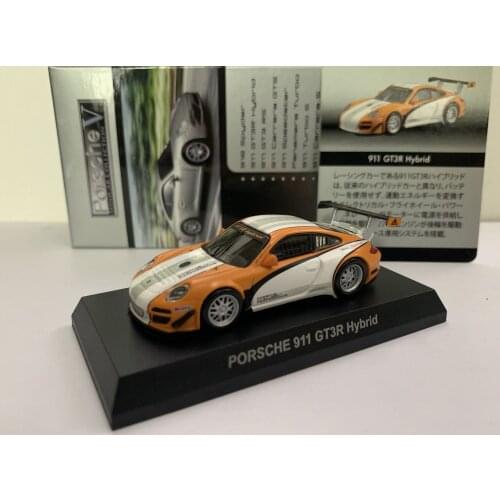 KYOSHO 1/64 Porsche 911 GT3R Hybrid Collect die casting alloy trolley model