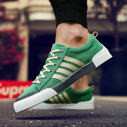 2020 Spring Summer New Style Men Canvas Shoes Outdoor Sneakers Lace-up Casual Shoes Breathable Walking Canvas Shoes