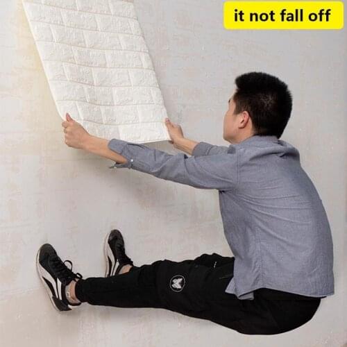 3D Wall Sticker Panels Imitation Brick Self Adhesive Wallpaper Kitchen Bedroom Decor Living Room Home Decoration TV Waterproof