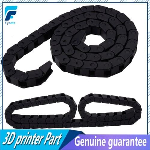 7x7mm/7x15/10x10/10x20mm L1000mm Nylon Cable Drag Chain Wire Carrier With End Connectors For CNC Router Machine Tools