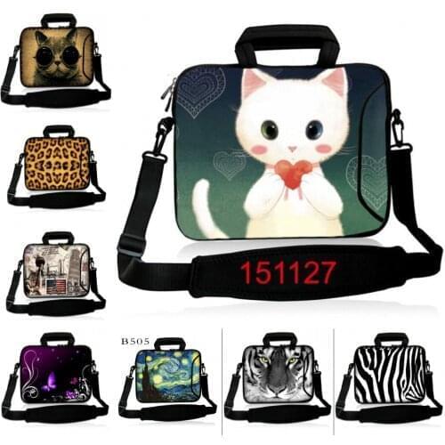 Laptop Messenger Briefcase Neoprene 10 inch 12 13 14 15.4 15.6 17 inch Notebook Carry Case Women Mens Chromebook Accessories Bag
