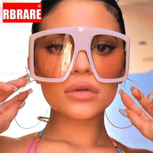 RBRARE Oversized Sunglasses Women Square Sunglasses Women Luxury Brand Sun Glasses Women Eyeglasses Retro Goggles Gafas De Mujer