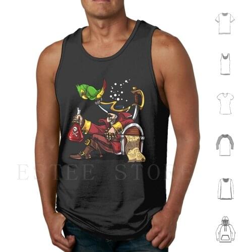 Pirate Captain Party Tank Tops Vest Sleeveless Pirate Lover Funny Pirate Pirate Treasure Funny Pirate Pirate Pirate Captain
