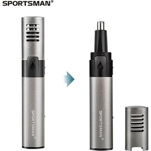 Portable Nose Hair Trimmer USB Rechargeable Nose Hair Shaving Device Metal Aluminum Tube Body Water Washing Nostril Cleaner