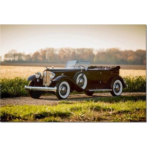 Vehicle Poster 1932 Packard Twin Six Vintage Car Picture Canvas Print Painting Wall Art For Home Room Decor