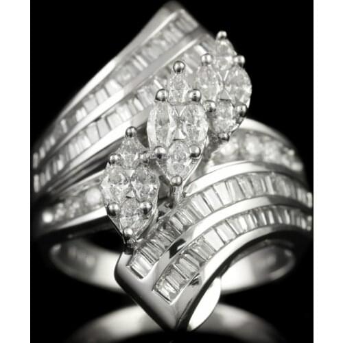 Luxury Women and Men White Zircon Rings for Wedding Engagement Promise Bridal Jewelry