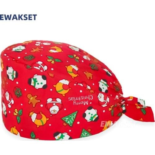 Operating room hat Nurse hat doctor surgicals cap cotton cartoon print lab pet shop doctor hat surgicals caps womens hats