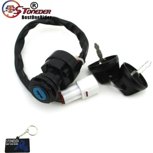 STONEDER ATV Ignition Key Switch For Yamaha BREEZE YFA125 BADGER GRIZZLY YFM80 4GB-82510-00-00 4BD-82510-00-00 ATV Quad Moped