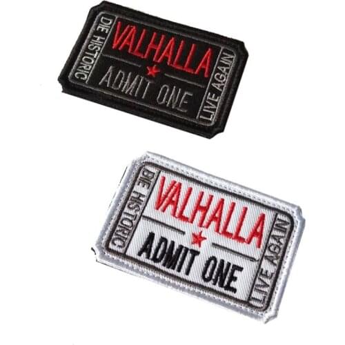 Valhalla Admin One Valhara Hall Tactical Badge Vikings Crazy Clothes Velcro Patches Army Tactical Military Backpack Stickers