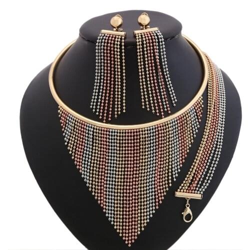 YULAILI Free Shipping New Arrival Unique Design Engagement Gold Color Ladies Costume Jewelry Sets