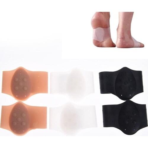1pair Silicone Shoes Inserts Orthotic Feet Care Shoe Pad Arches Footful Orthotic Arch Support Foot Brace Flat Feet Relieve Pain