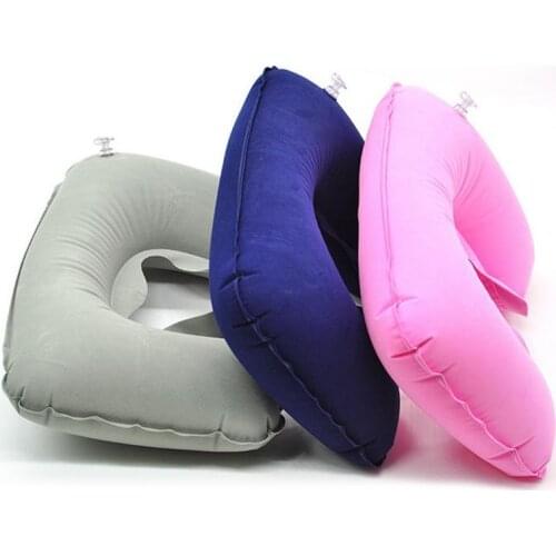 Fashion New U Shaped Travel Pillow Car Air Flight Inflatable Pillows Neck Support Headrest Cushion Home Soft Nursing Cushion