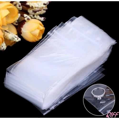 100pcs Resealable Plastic Seal Zip Lock Bags Transparent Clear Poly Bag 4cmx6cm
