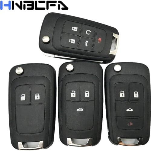 2/3/4/5 Buttons Car Flip Folding key Case Fob For Chevrolet Cruze Aveo Lova Epica Camaro Impala Remote Key shell HU100 Blade