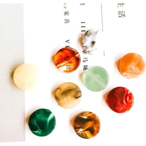 Multicolors Round Beads Bracelet Eardrop Pendant Accessories Necklace Charms Jewelry Components Diy Material 15mm 20pcs