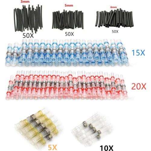 200PCS Waterproof Soldering Sleeve Seal Splice Heat Shrink Tubing Electrical Wire Connectors Terminals 22-10AWG Assortment Kit