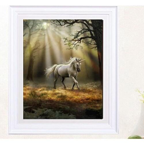 5d diy diamond mosaic diamond embroidery Christmas gfit diamond painting white horse animal pictures home decor new year