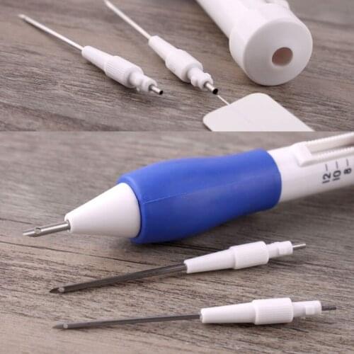 6 Pcs/Set DIY Embroidery Pen 1.3/1.6/2.2mm Diameter Plastic Needles Threaders Clothing Knitting Punch Sewing Needle Tool SCVD889