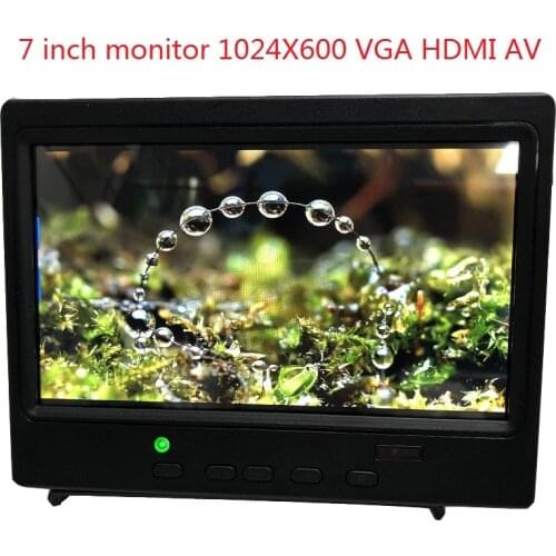 7 inch portable display 1024x600 hdmi display compatible/vga/av raspberry pi swith camera display/router configuration