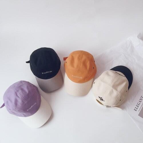 7428 Children Hat Korean Version Baby Boys Cap Color Matching Letter 2-7T Baby Girl Hat Casual Baseball Hat Baby Photography