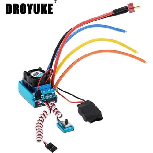 Droyuke 60A/120A ESC High Quality 120A Sensored BEC Brushless Speed Controller with ESC for 1/8 1/10 1/12 Car Crawle