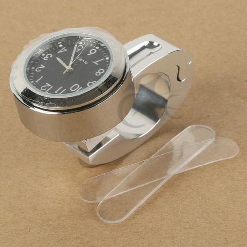 Motorcycle 7/8" 1" Handle Bar Mount Clock Watch For Harley Touring Softail Dyna Chopper Custom