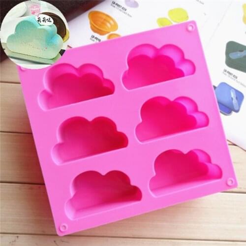 Cake Jelly Mousse Mold 3D Ice Cube Chocolate Baking Soap Wax Mould Tray Cloud Silicone mold