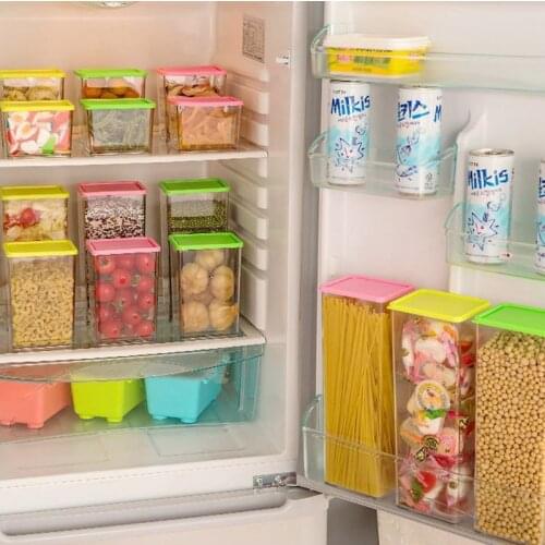 Kitchen Food Storage Box Plastic Sealed Cans With Lid For Kitchen Container Stackable Grain Storage Tanks Food Storage Box